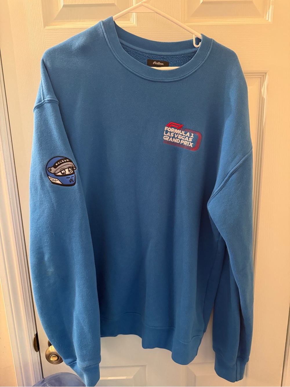 Malbon Golf x Formula Las Vegas Grand Prix Blue Crewneck Sweatshirt (XL)